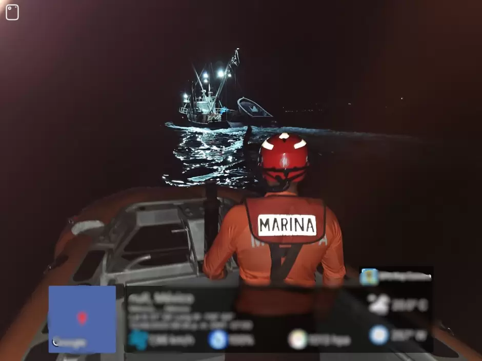 Evacuacin mdica de tripulante lesionado en buque pesquero en Ensenada