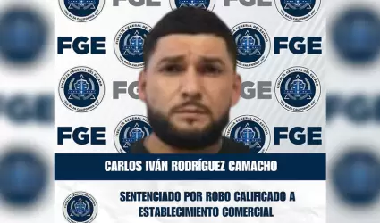 Sentenciado por robo calificado a establecimiento comercial