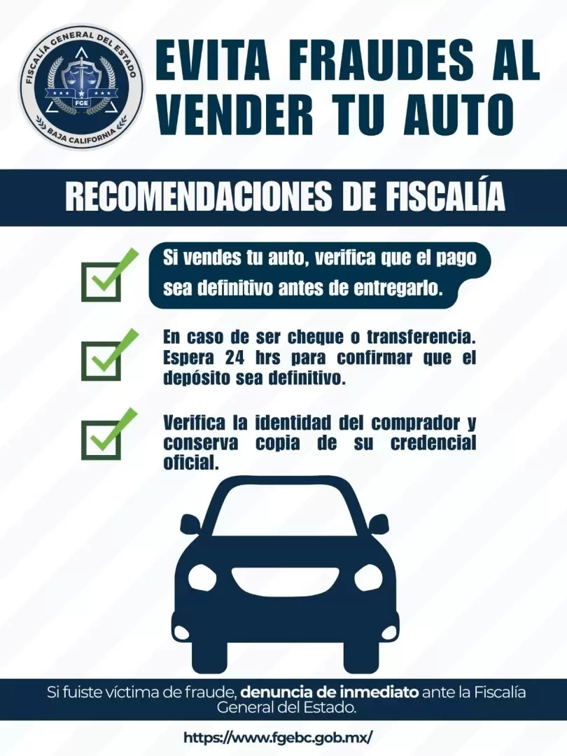 Recomendaciones para evitar fraudes en compraventa de vehculos