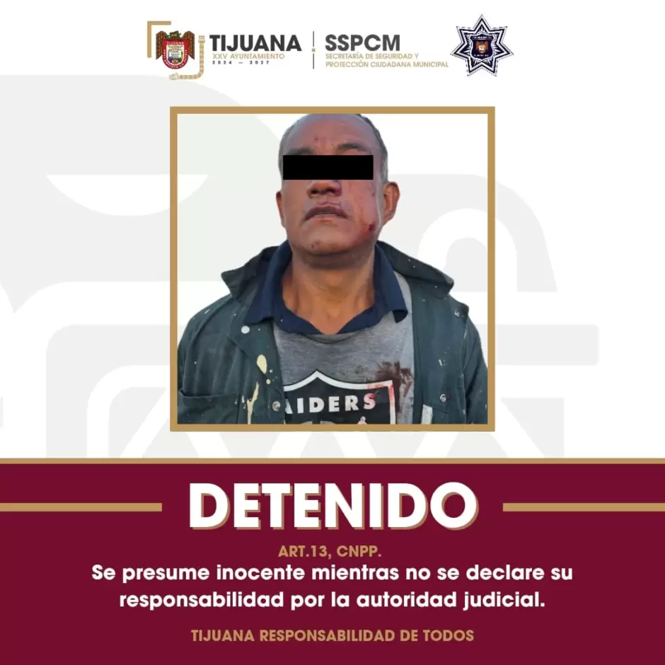 Presunto asaltante de transporte pblico en Tijuana