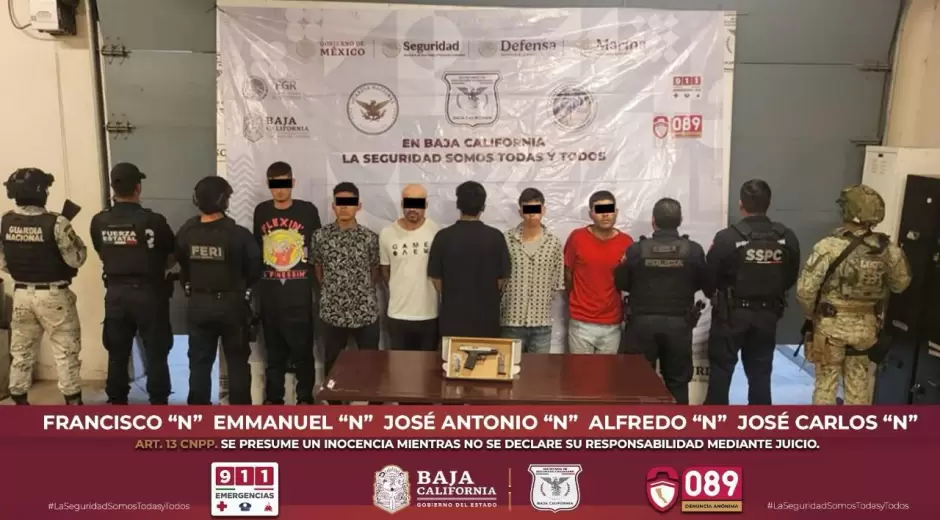 Detenidos por portacin de armas de fuego en Tijuana