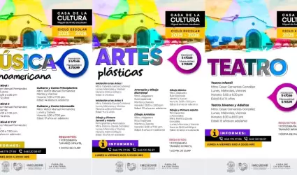 Talleres de msica, teatro, danza, y artes plsticas