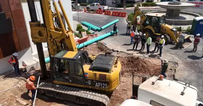 Reparacin de colector sanitario en Gran Va