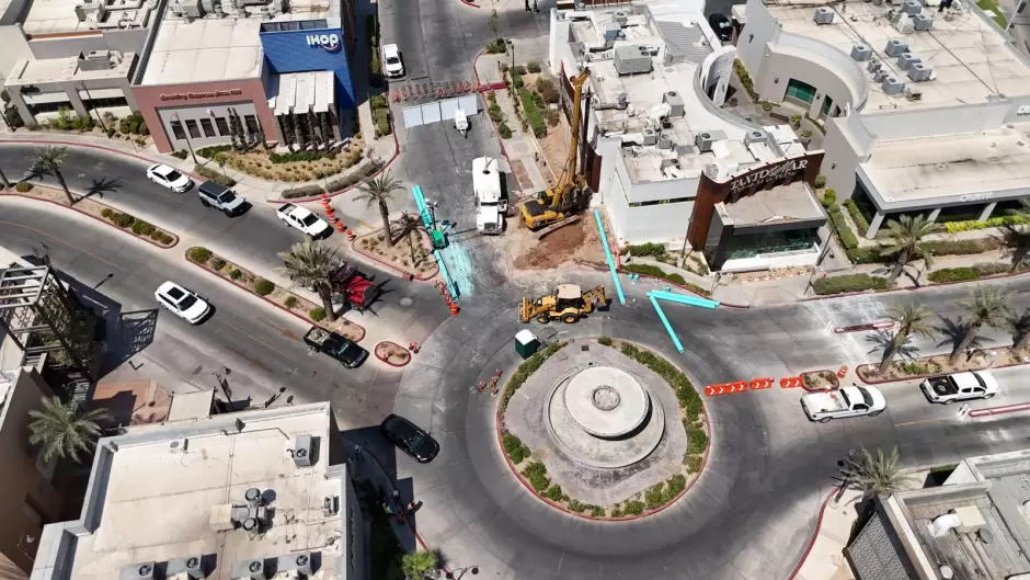 Reparacin de colector sanitario en Gran Va