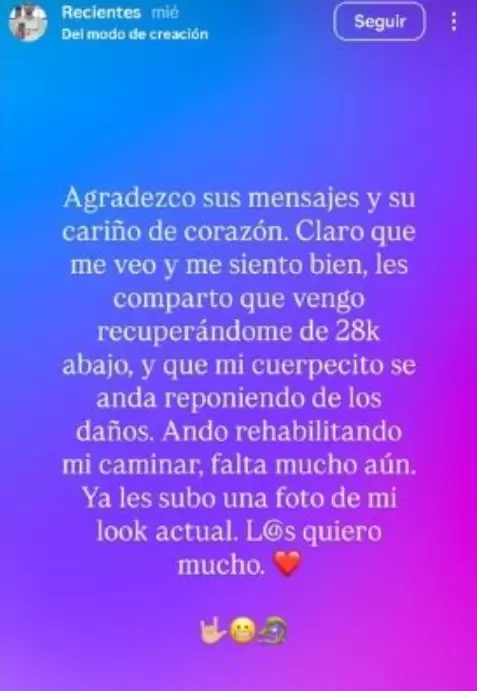 Manuel Masalva perdi 28 kilos luego de padecer una infeccin bacteriana