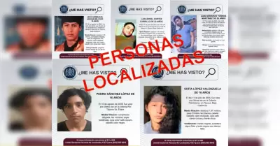 Cinco personas reportadas como desaparecidas