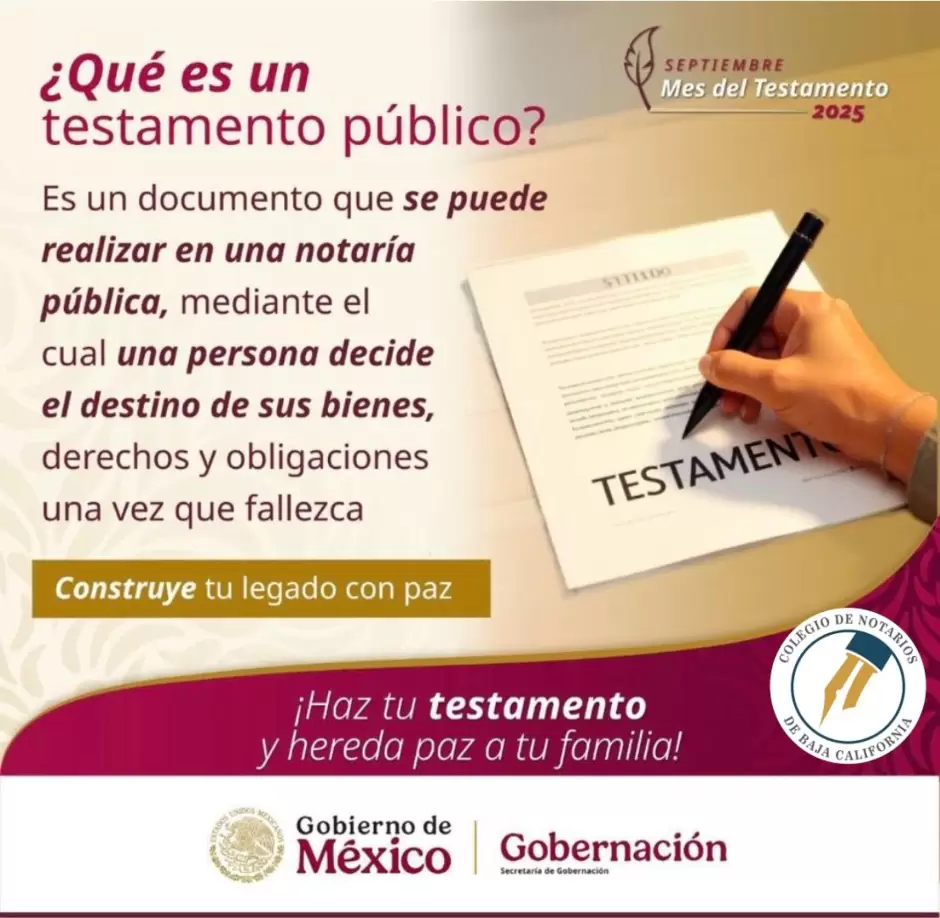 Campaña "Septiembre, Mes del Testamento"