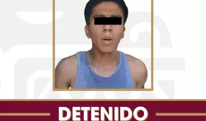 Presunto responsable de homicidio en Zona Centro