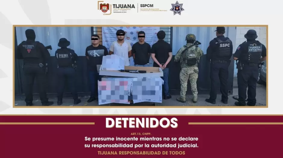Detenidos con arma larga y cartulinas con amenazas