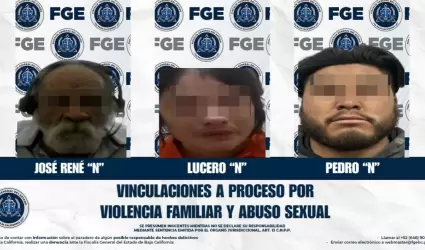 Detenidos por los delitos de violencia familiar y abuso sexual