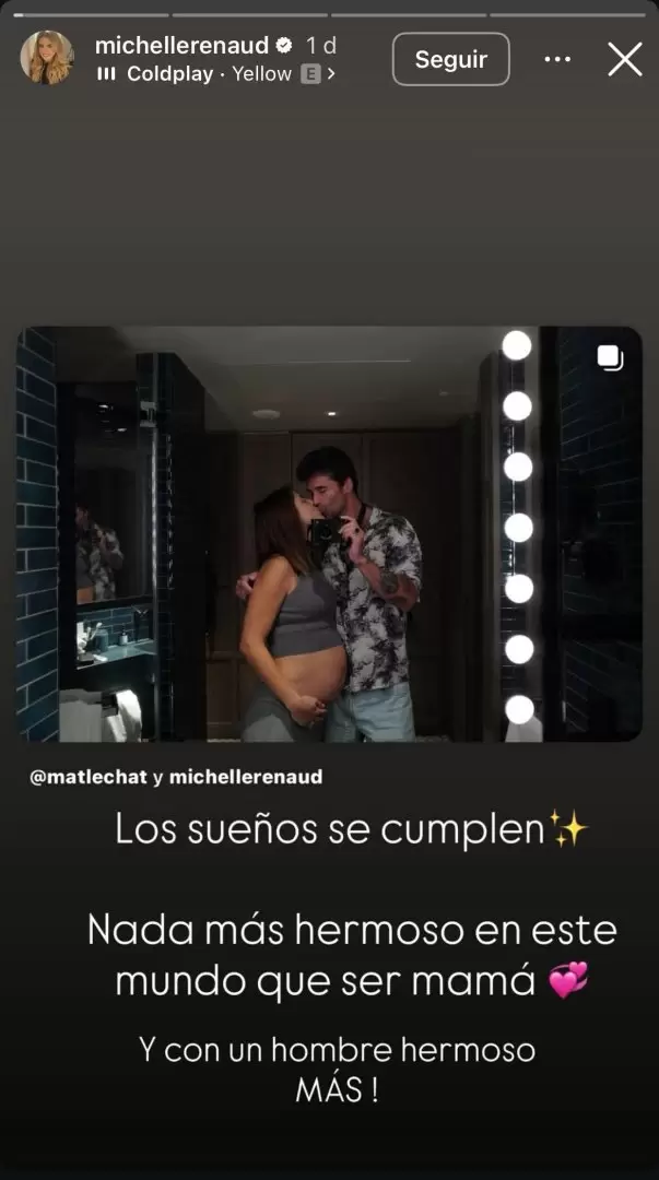 Michelle Renaud y Matas Novoa esperan un nuevo beb