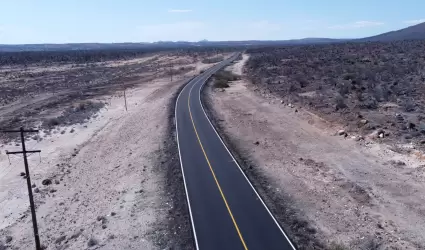 Carretera transpeninsular en Baja California.