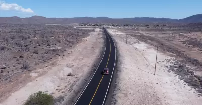 Carretera transpeninsular en Baja California.