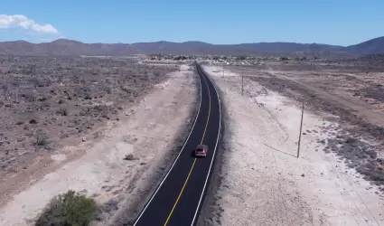 Carretera transpeninsular en Baja California.