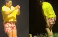 Bad Bunny se lastima la rodilla en pleno concierto