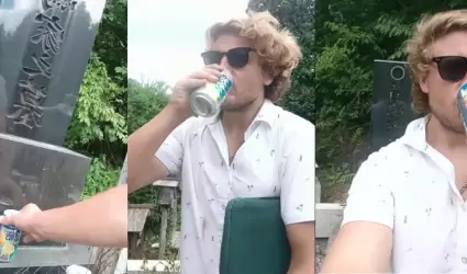 Lochie Jones bebe una ofrenda