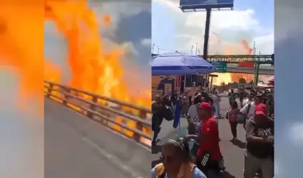Explosin de pipa en Iztapalapa