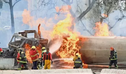 Explosin de pipa cargada con gas