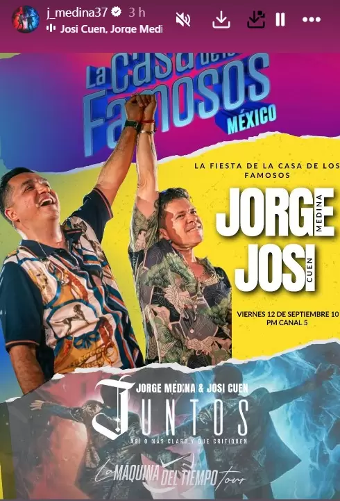 Josi Cuen y Jorge Medina en entrarn a "La Casa de los Famosos Mxico"