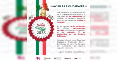 Oficinas del Gobierno de Tecate cerradas