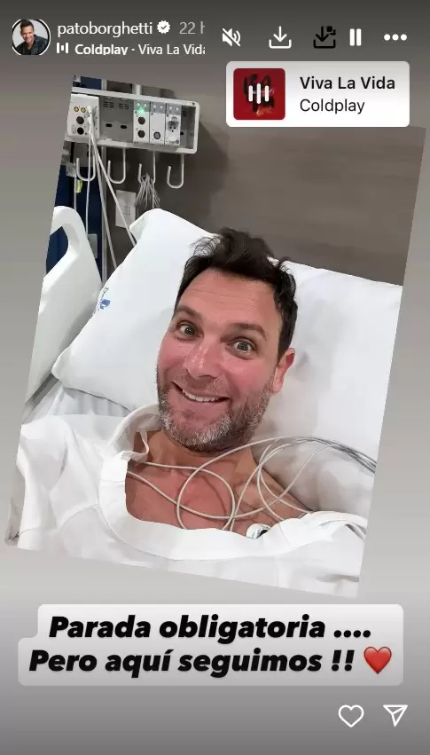 Patricio Borghetti fue hospitalizado