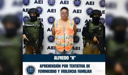 Acusado de intento de feminicidio y violencia familiar