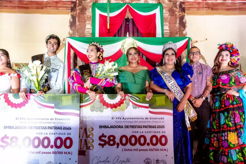 Christian Flores y Brbara Vzquez, embajadores de las Fiestas Patrias 2025 en Ensenada