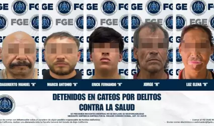 Detenidos en cateos por narcomenudeo