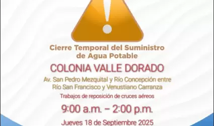 Suspensin programada de agua