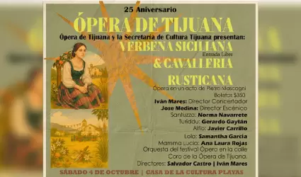 25 aniversario con Cavalleria Rusticana y Verbena Siciliana