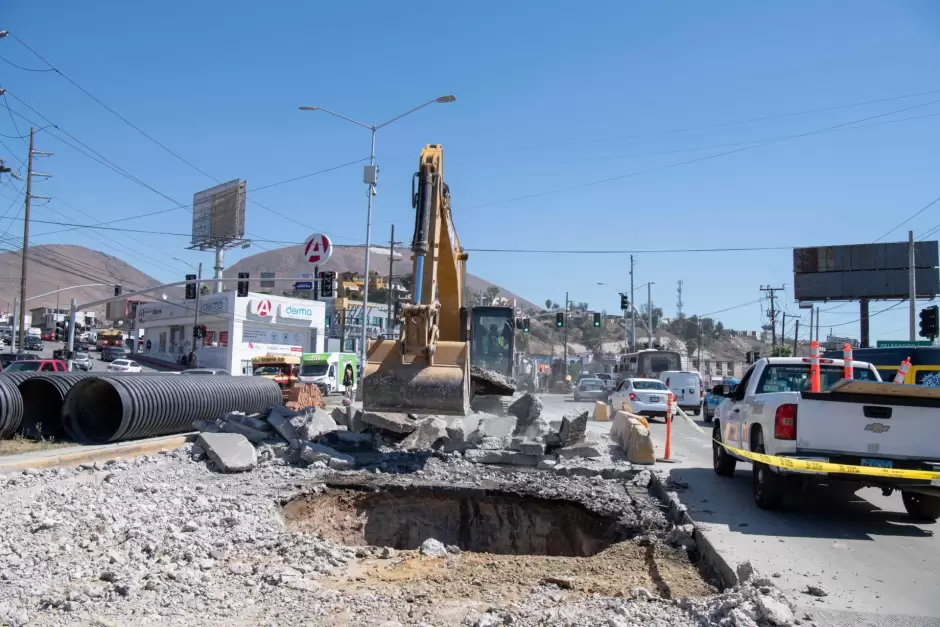 Rehabilitación de tramo del colector Insurgentes en Tijuana