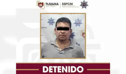 Presunto responsable de robo con violencia en Tijuana