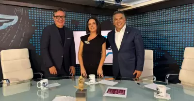 David Aponte y Maite Azuela con "Alito" Moreno