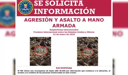 Recompensa por atacantes que dispararon a senderistas cerca de la frontera