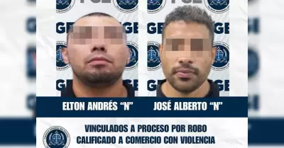 Vinculados a proceso por robo calificado a comercio con violencia
