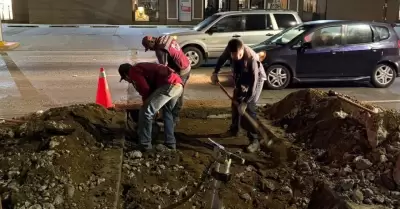 Reposicin de losas en avenida Reforma