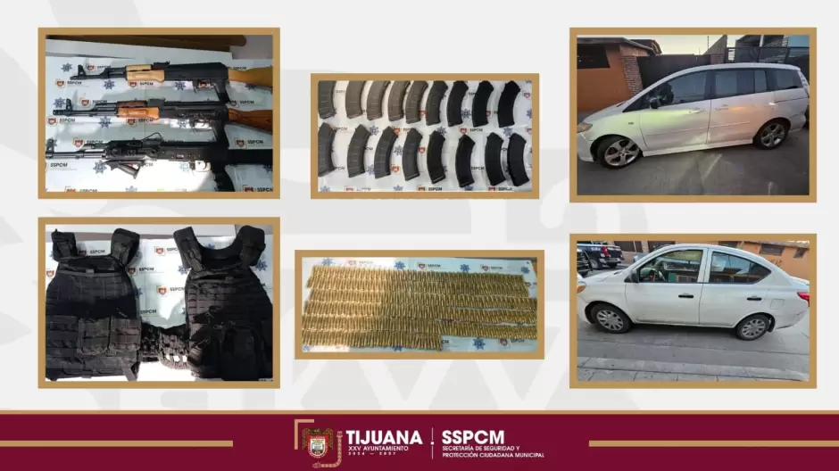 Detenidos con armas largas, cargadores y chalecos antibalas