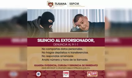 Silencio al extorsionador