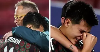 Gilberto Mora llora tras la eliminacin de Mxico