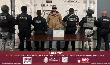 Sujeto armado detenido en Tijuana