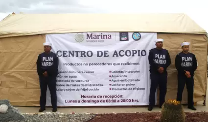 Centros de acopio en apoyo a damnificados