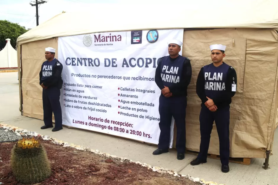 Centros de acopio en apoyo a damnificados