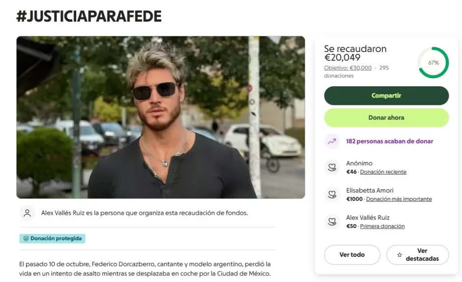 Piden apoyo para repatriar el cuerpo de Fede Dorcaz