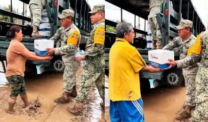 Entrega de despensas en comunidades afectadas por lluvias