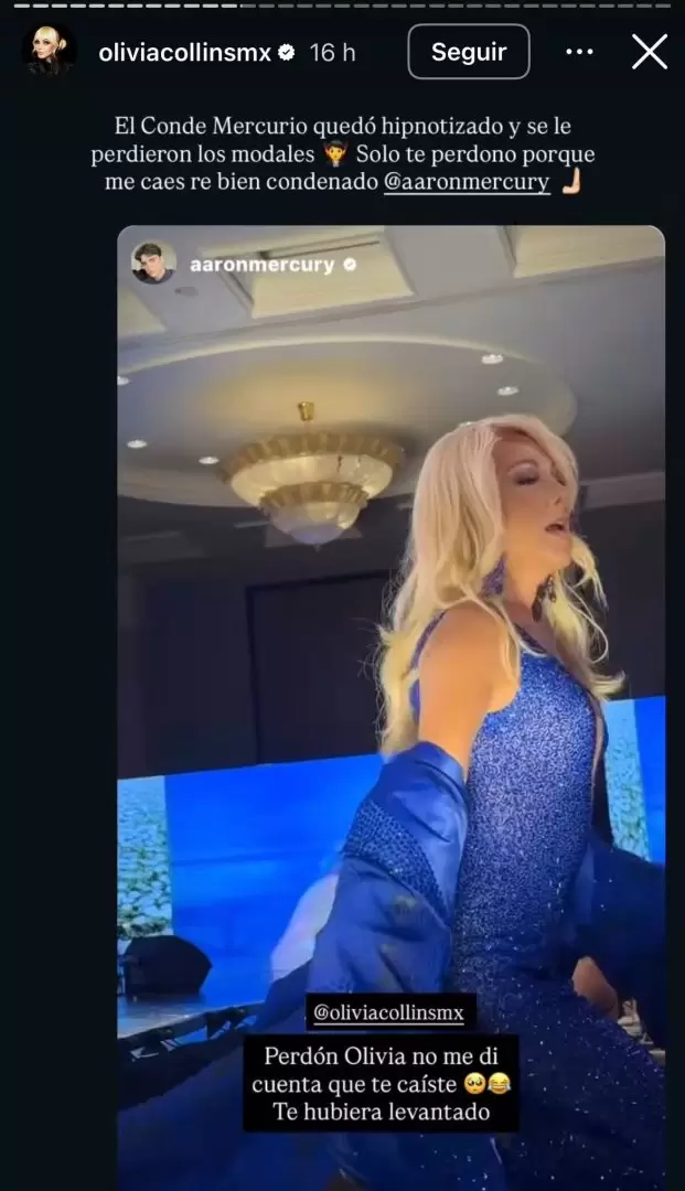 Olivia Collins sufre accidente en pasarela de Mitzy