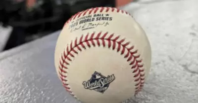 Pelota de beisbol usada en la Serie Mundial 2025