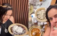 Rosala prueba por primera vez el pozole y otros platillos mexicanos