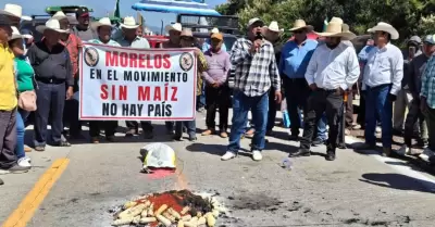 Protesta de productores de maz