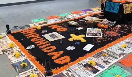 Altar de muertos para periodistas asesinados