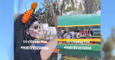 Maribel Guardia en Xochimilco